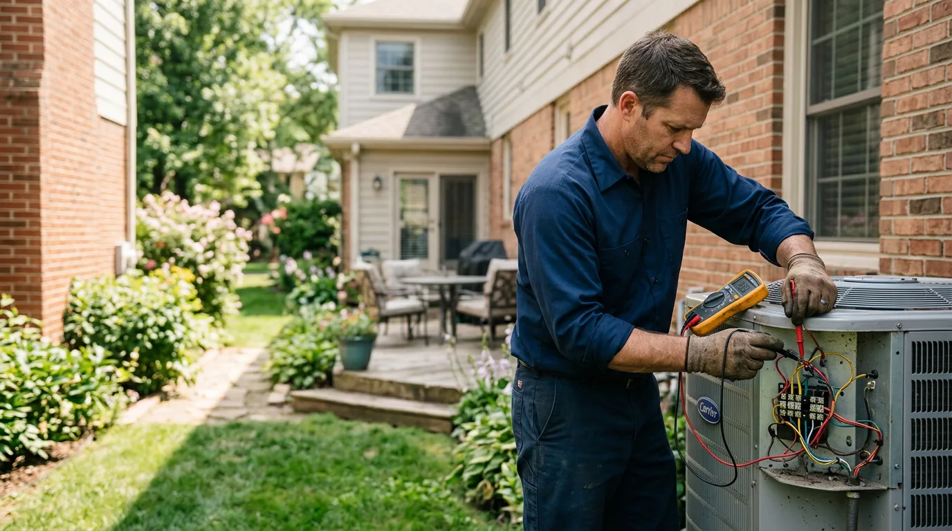 HVAC technician working near Towanda, IL